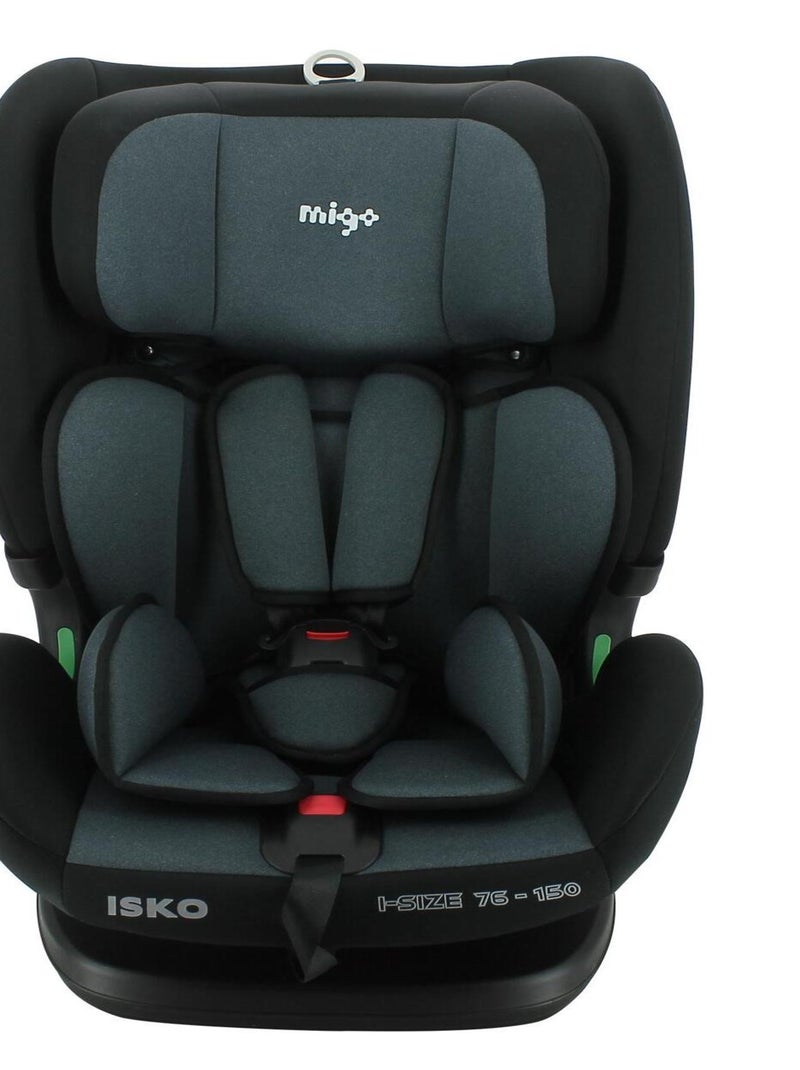 Migo - Siège auto fixations isofix DAVY 76-150 cm Gris - Kiabi