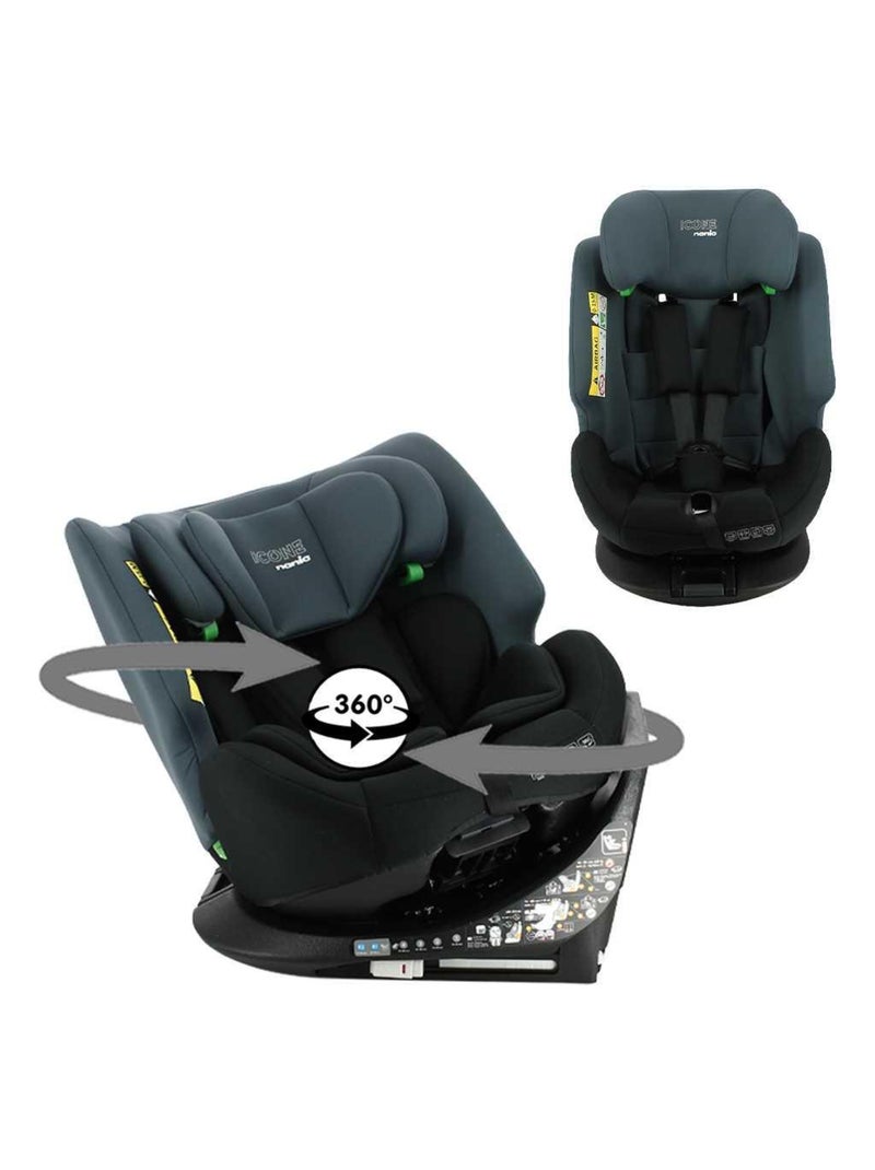 Migo - Siège auto ICONE pivotant 360° gris anthracite - Kiabi