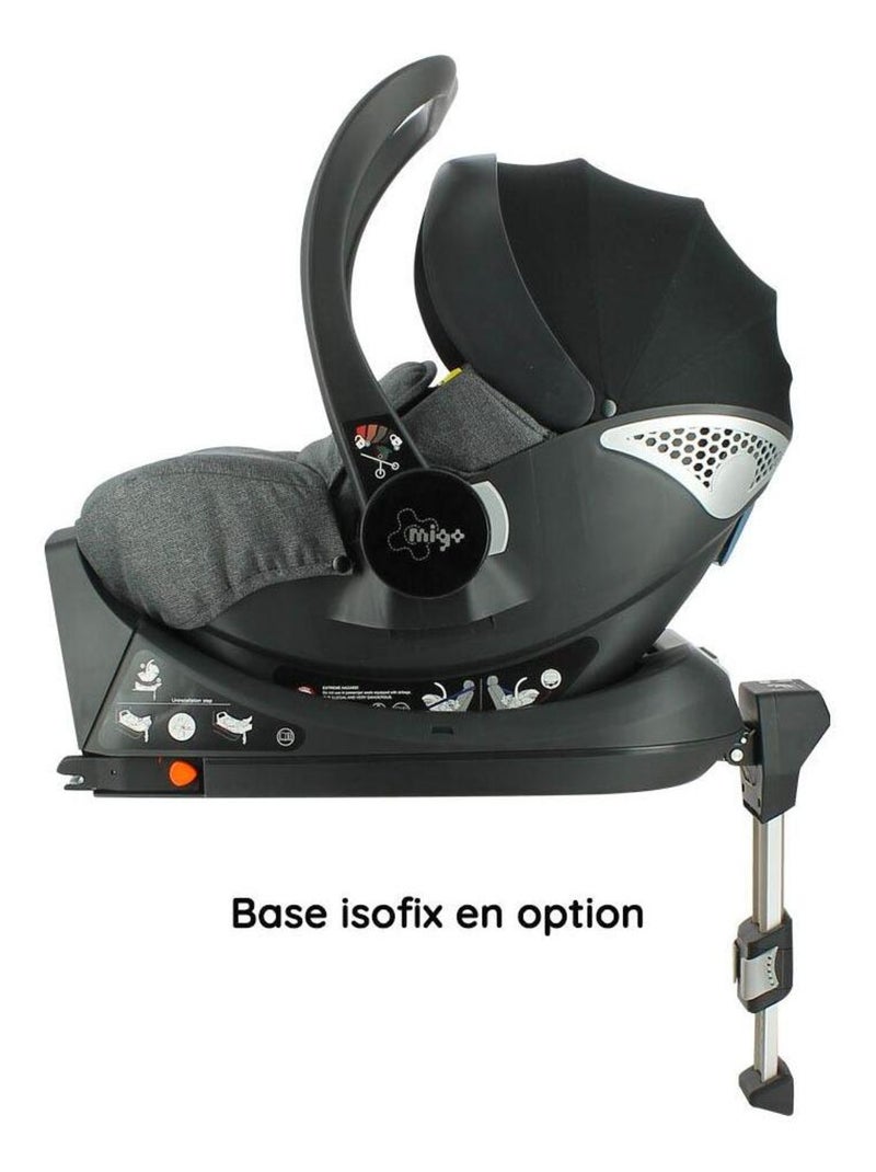 Migo - Siège auto OVO 40-80 cm R129 i-Size gris anthracite - Kiabi