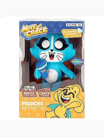 Mikecrack chat officiel en peluche akela "je chante et je répète ce que vous dites