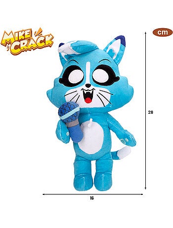 Mikecrack chat officiel en peluche akela "je chante et je répète ce que vous dites