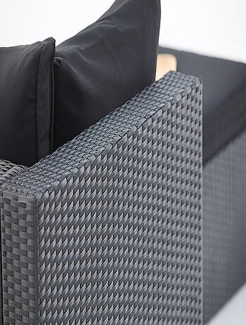 Milano blanc: salon de jardin modulable 5 places en résine tressée