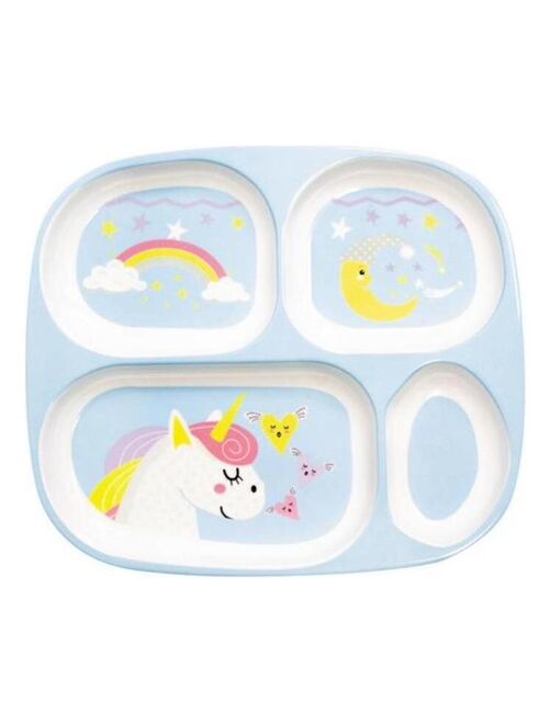 MILL'O BEBE ASSIETTE 4 COMPARTIMENTS LICORNE - Kiabi