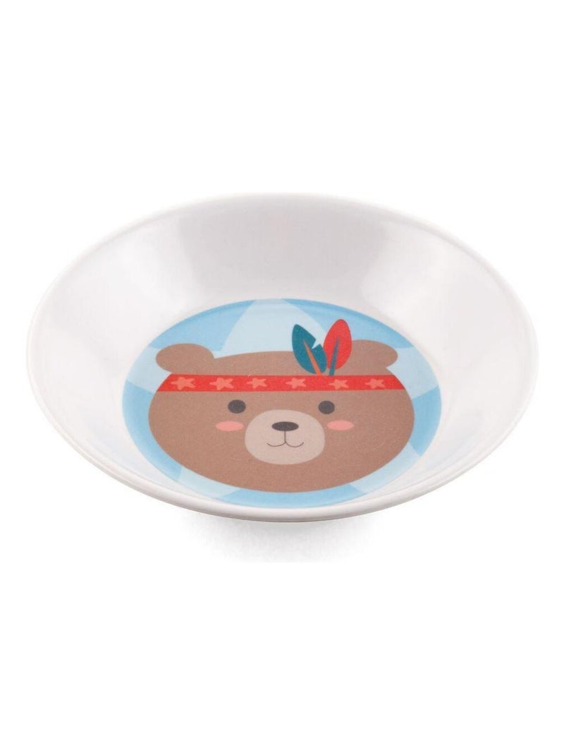 MILL'O BÉBÉ COFFRET ASSIETTE/GOBELET/BOL Blanc Bleu - Kiabi
