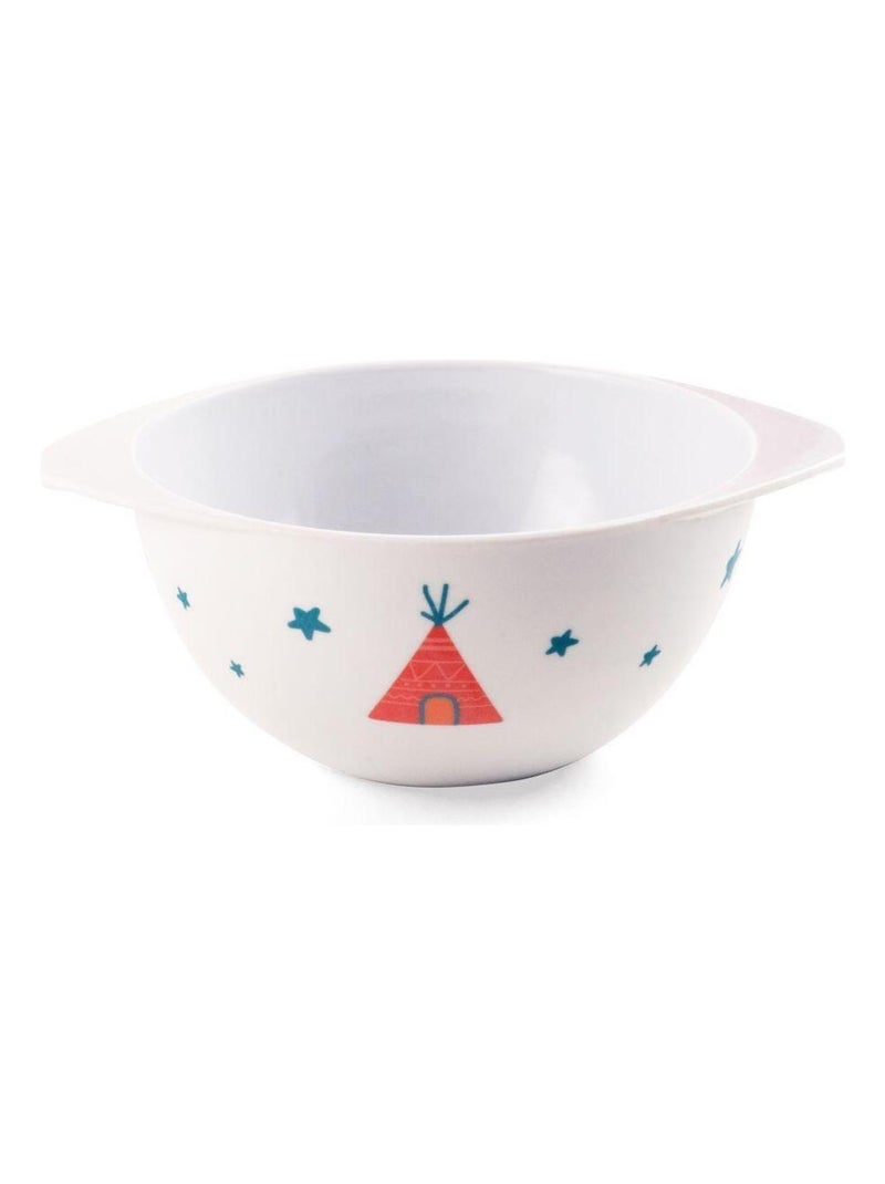 MILL'O BÉBÉ COFFRET ASSIETTE/GOBELET/BOL Blanc Bleu - Kiabi
