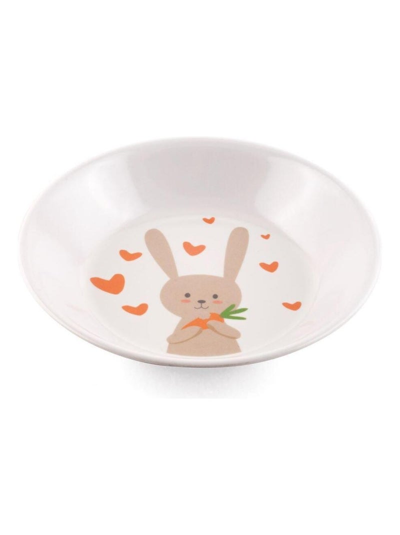 MILL'O BÉBÉ COFFRET ASSIETTE/GOBELET/BOL Blanc Orange - Kiabi