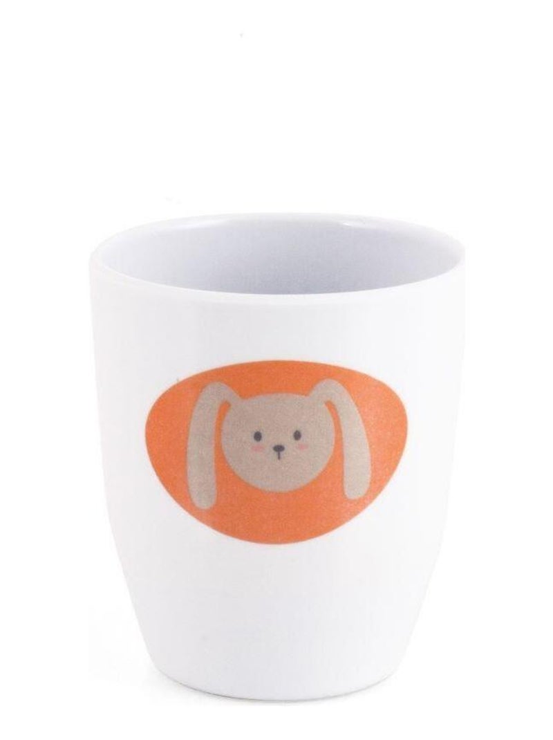 MILL'O BÉBÉ COFFRET ASSIETTE/GOBELET/BOL Blanc Orange - Kiabi