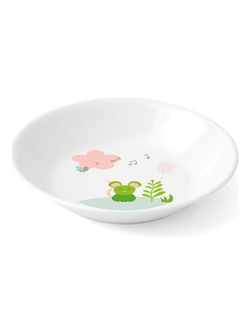 MILL'O BÉBÉ COFFRET ASSIETTE/GOBELET/BOL Blanc Vert clair - Kiabi