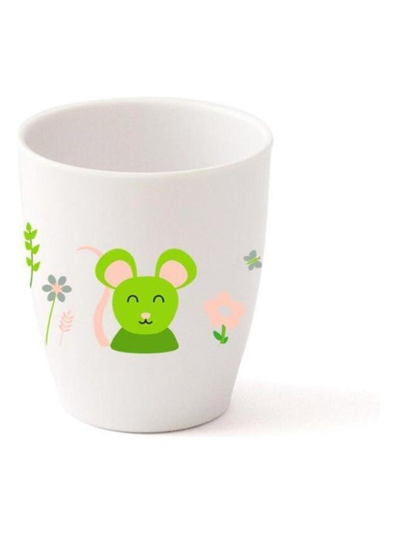 MILL'O BÉBÉ COFFRET ASSIETTE/GOBELET/BOL Blanc Vert clair - Kiabi