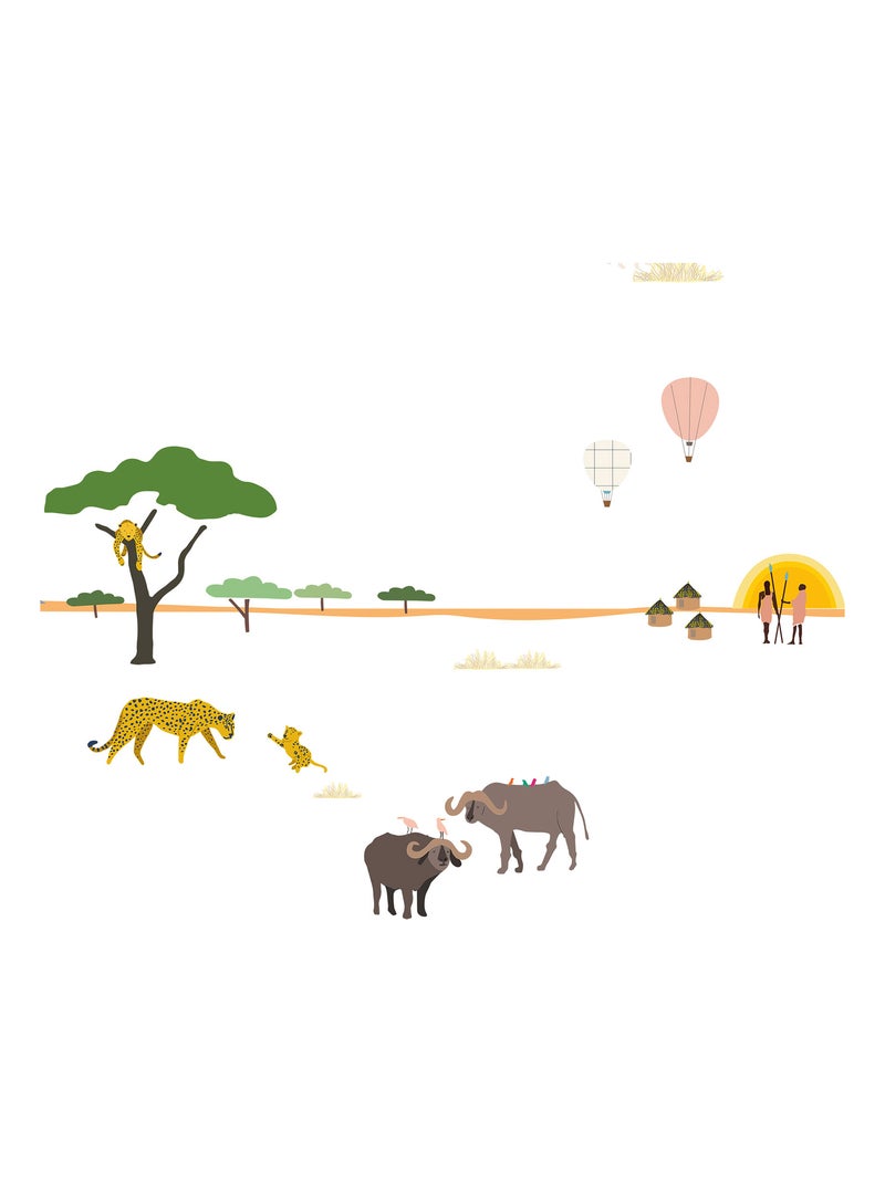 Mimi'lou - Frise adhésive Safari Multicolore - Kiabi