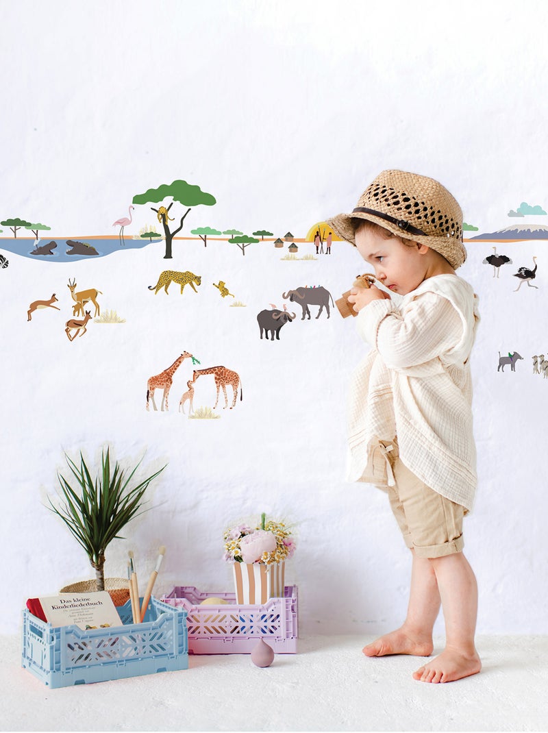 Mimi'lou - Frise adhésive Safari Multicolore - Kiabi