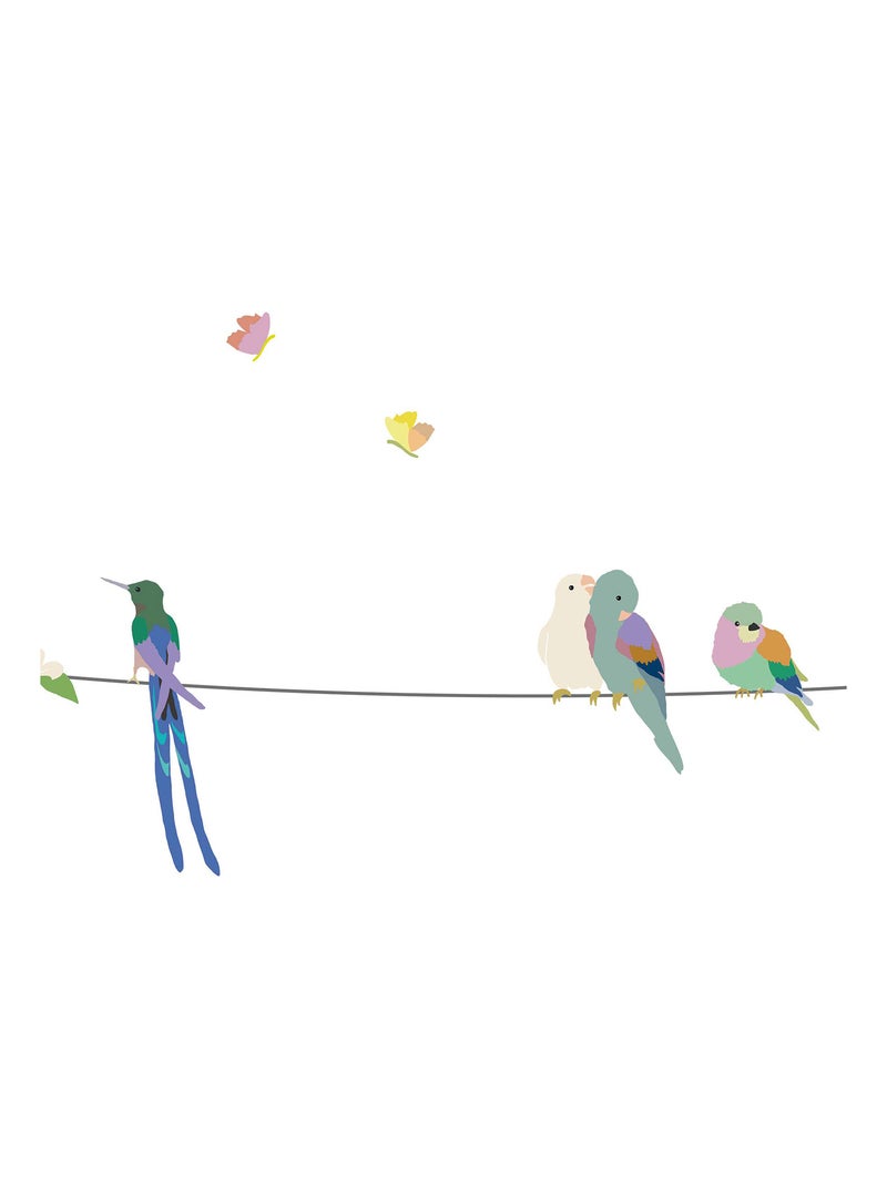 Mimi'lou - Frise adhésive With the birds Multicolore - Kiabi