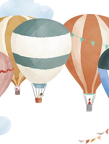 Mimi'lou - Planche easy stickers Montgolfière