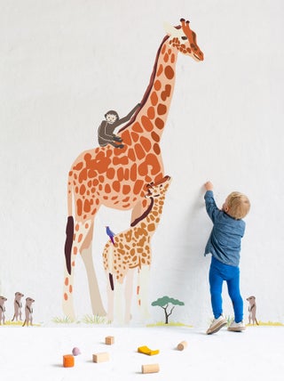 Mimi'lou - Sticker géant girafe Safari