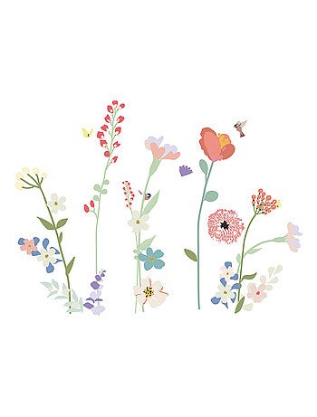 Mimi'lou - Stickers géants Fleurs de champs