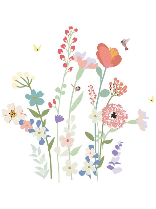 Mimi'lou - Stickers géants Fleurs de champs - Kiabi