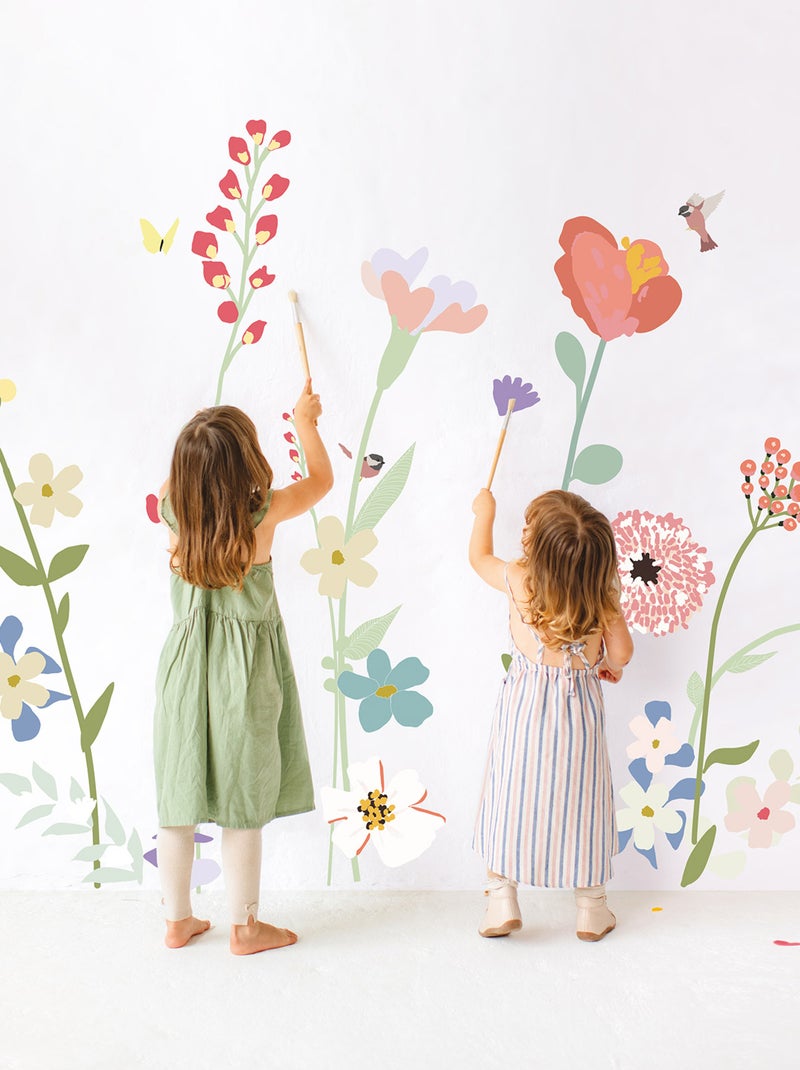 Mimi'lou - Stickers géants Fleurs de champs Multicolore - Kiabi