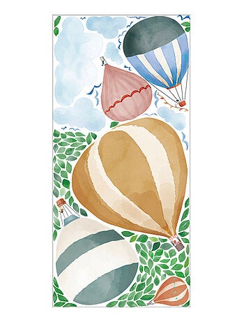Mimi'lou - Stickers géants Montgolfière aquarelle