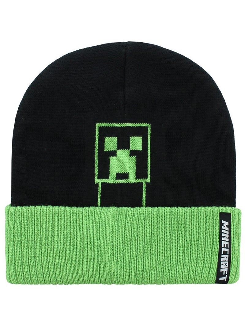 Minecraft - Bonnet LITTLE Noir Vert - Kiabi