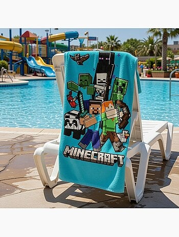 Minecraft - Serviette de plage garçon -