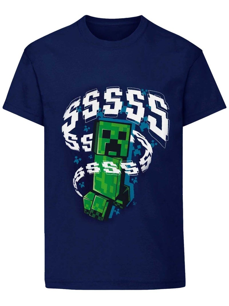 Minecraft - T-shirt Bleu marine - Kiabi