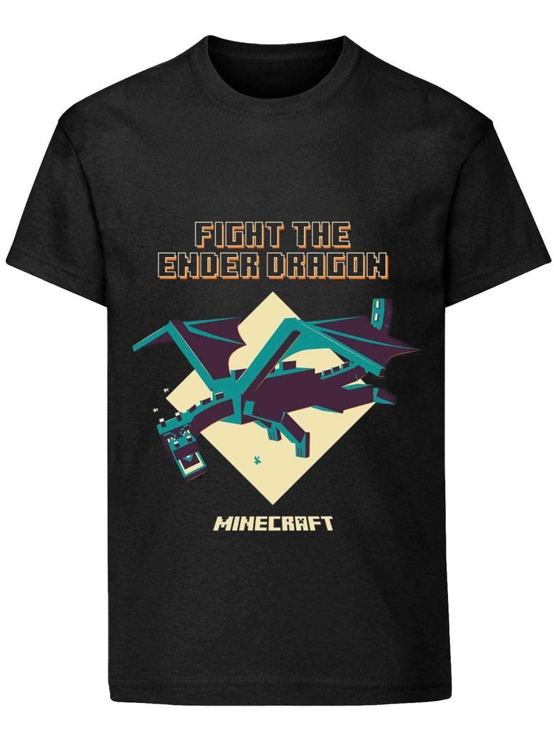 Minecraft - T-shirt Noir - Kiabi