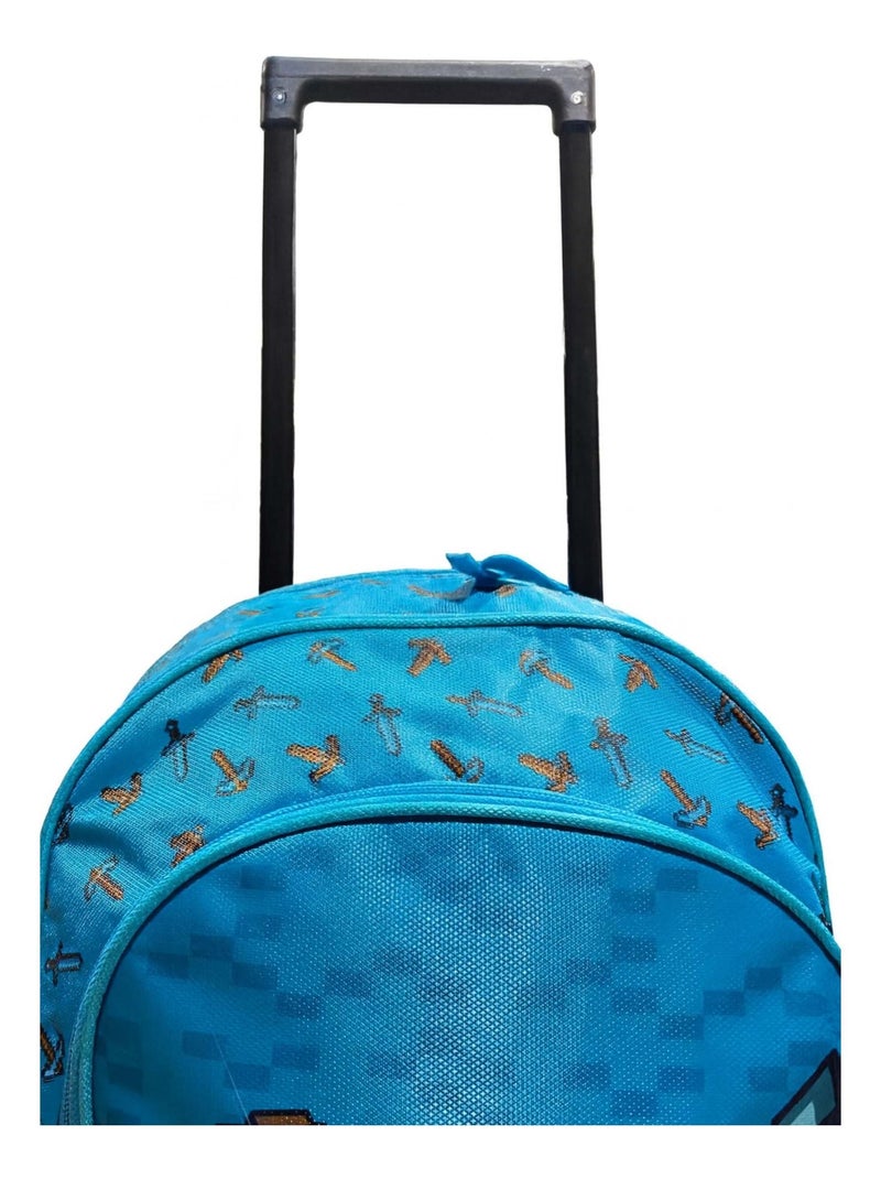 Minecraft Sac à dos Trolley – 44 cm Bleu - Kiabi