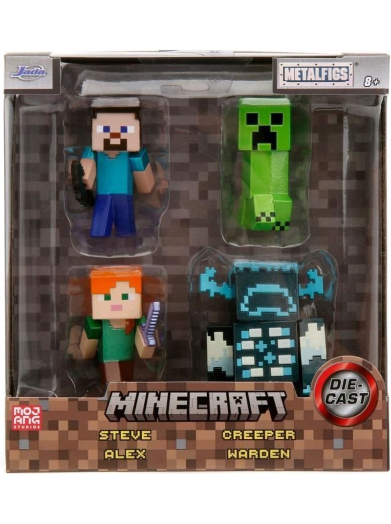 Minecraft set de figurines en métal steve alex creeper warden 6 cm Blanc - Kiabi