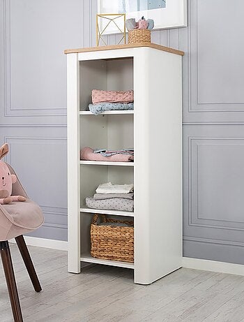 Mini bibliothèque pour chambre d'enfant - Meuble de rangement 4 niches 'Roba ava'