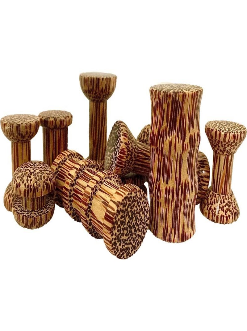 Mini bobines en bois de Cocotier naturel - set de 10 Multicolore - Kiabi