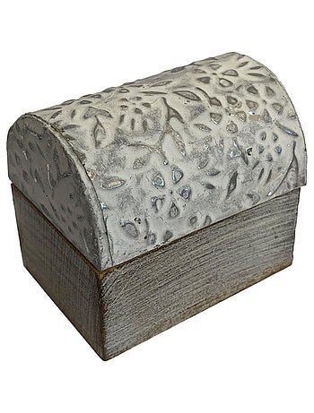 Mini Boîte déco Ethnique en bois patiné