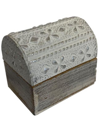 Mini Boîte déco Ethnique en bois patiné