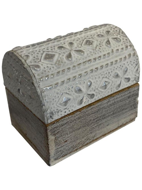 Mini Boîte déco Ethnique en bois patiné - Kiabi