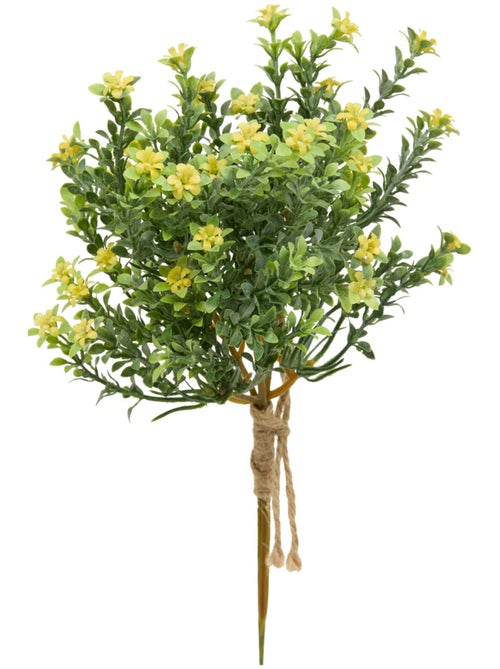 Mini bouquet artificiel en polyéthylène avec cordelette en jute myri - Kiabi