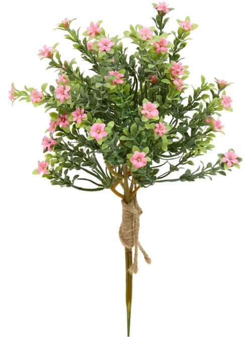 Mini bouquet artificiel en polyéthylène avec cordelette en jute myri - Kiabi