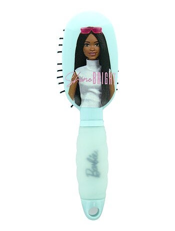 Mini Brosse à Cheveux Démêlante - Barbie - Manche en Gel Ergonomique - Tous Types de Cheveux