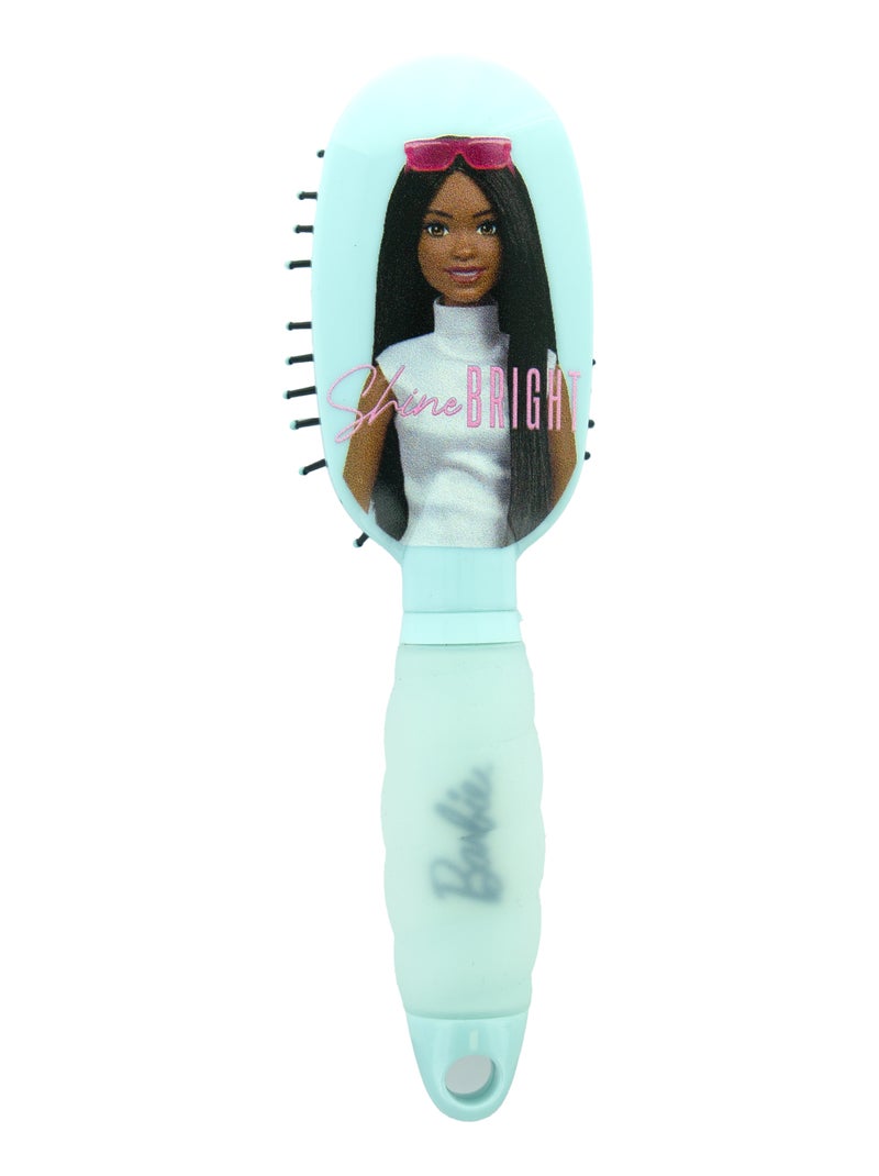 Mini Brosse à Cheveux Démêlante - Barbie - Manche en Gel Ergonomique - Tous Types de Cheveux Bleu - Kiabi