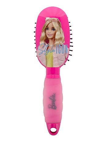 Mini Brosse à Cheveux Démêlante - Barbie - Manche en Gel Ergonomique - Tous Types de Cheveux
