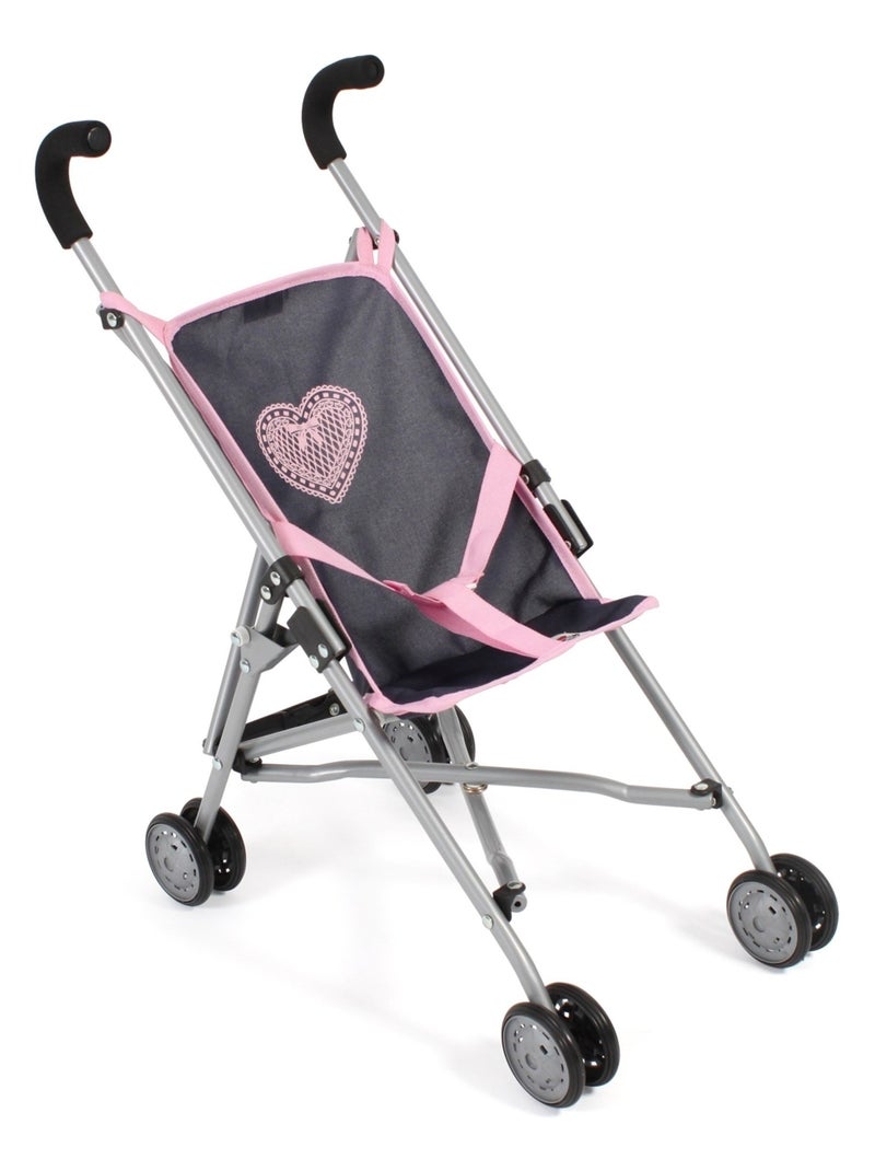 Mini-Buggy ROMA gris mélange bleu marine pour poupée Gris Rose - Kiabi
