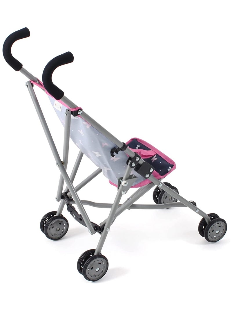 Mini-Buggy ROMA Papillons rose bleu pour poupée Bleu Rose - Kiabi