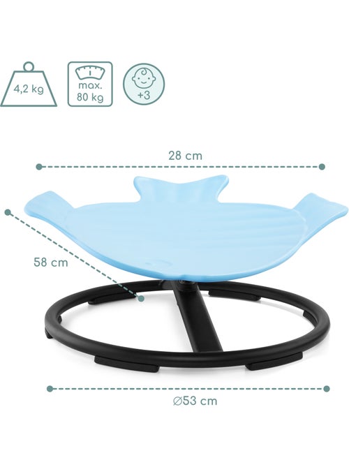 Mini carrousel enfant siege sensoriel rotatif poisson mamabrum 80kg - Kiabi Mini carrousel enfant siege sensoriel rotatif poisson mamabrum 80kg - Kiabi