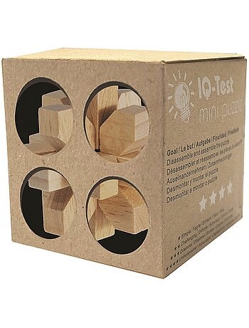 Mini casse-tête en bois cristaux