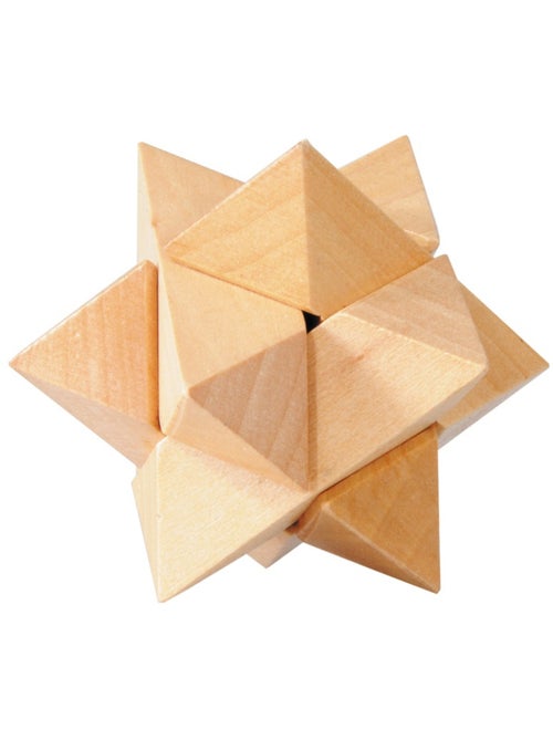 Mini casse-tête en bois etoile - Kiabi