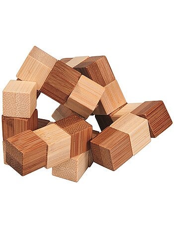 Mini casse-tête en bois serpent