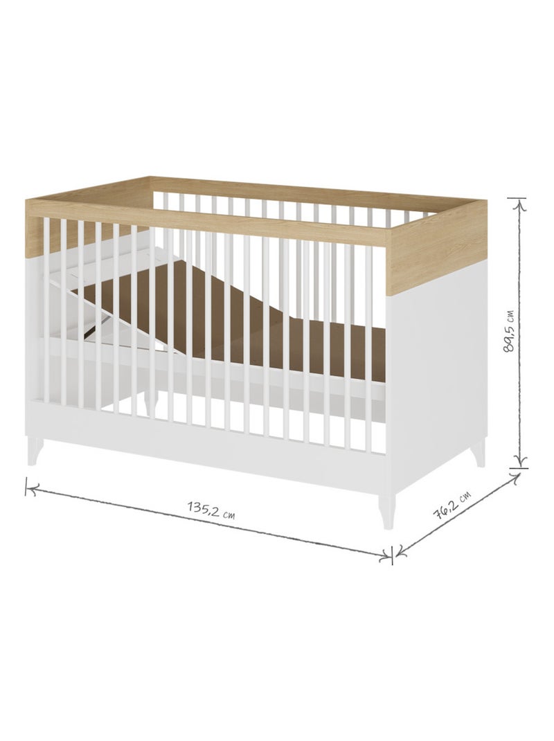 Mini Chambre bébé Dixie - AKITEN RETAIL Blanc Marron - Kiabi