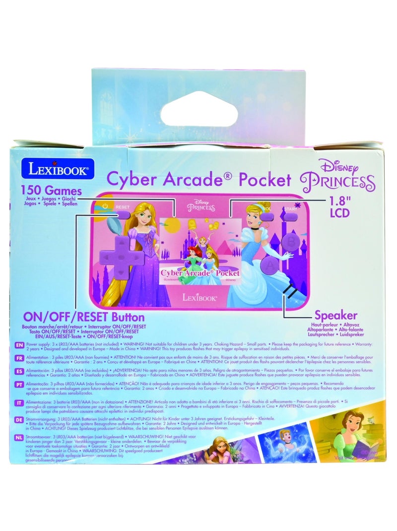 Mini Console de jeux portable couleur Disney Princesse Cyber Arcade Pocket Rose - Kiabi