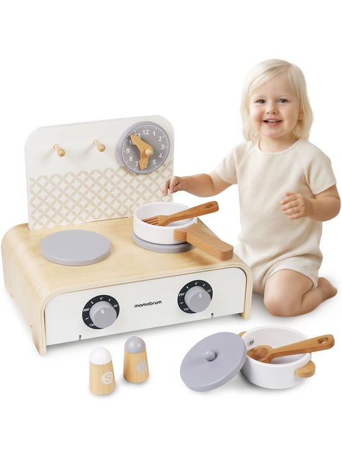 Mini cuisine bois pliable enfant 32x21cm réchaud casseroles jouet mamabrum - Kiabi Mini cuisine bois pliable enfant 32x21cm réchaud casseroles jouet mamabrum - Kiabi