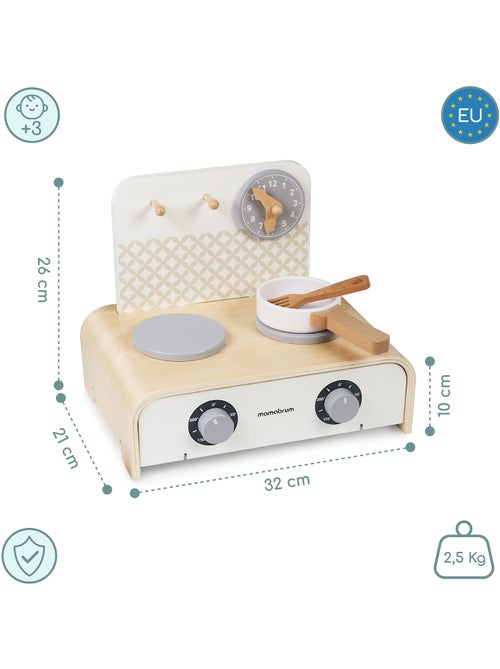 Mini cuisine bois pliable enfant 32x21cm réchaud casseroles jouet mamabrum - Kiabi Mini cuisine bois pliable enfant 32x21cm réchaud casseroles jouet mamabrum - Kiabi