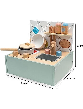 Mini cuisine bois pliable enfant cuisiniere portable accessoires mamabrum
