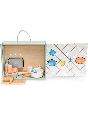 Mini cuisine bois pliable enfant cuisiniere portable accessoires mamabrum